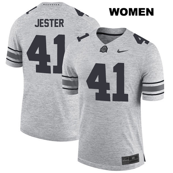 Ohio State Buckeyes Women's Hayden Jester #41 Gray Authentic Nike College NCAA Stitched Football Jersey RN19L50IY